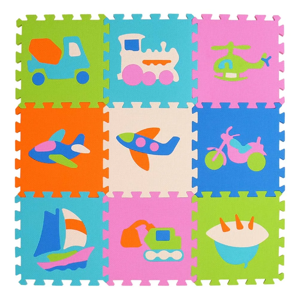 9 pièces/ensemble Puzzle tapis bébé tapis de jeu sol Puzzle tapis EVA enfants mousse tapis mosaïque sol développement ramper tapis