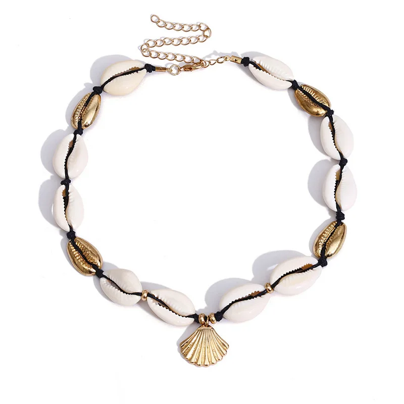 Artilady в виде ракушки ожерелье со свисающими бусинами себе цепочки и ожерелья для женщин вечерние партии подарок дропшиппинг - Окраска металла: 20
