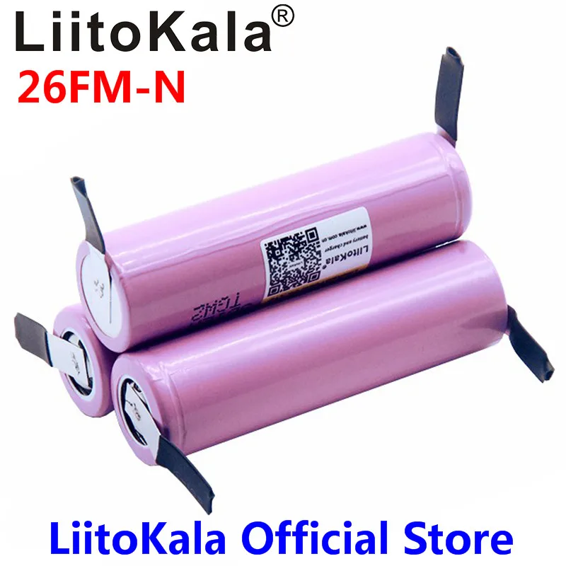 Аккумулятор LiitoKala ICR1865026FM 18650 2600 мАч 3 6 В Battrey фонарик аудио аккумулятор + никелевый