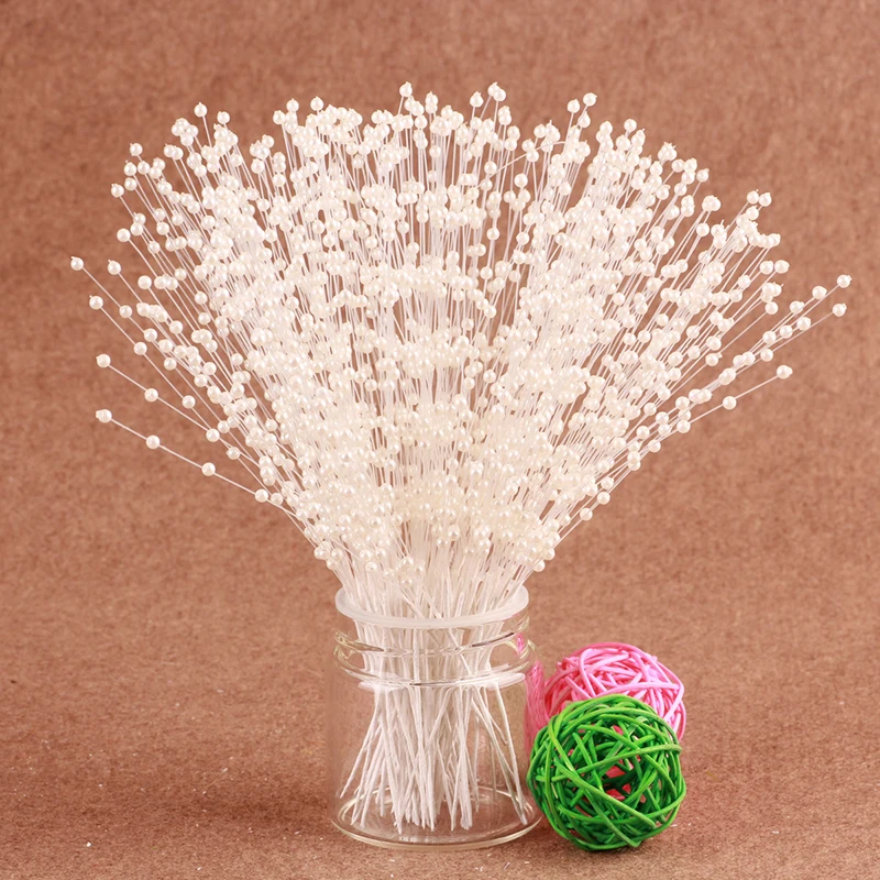 

10pcs Wedding Decoration Pearl Spray Beaded Wire Stems For DIY Hair Flower Bridal Accessories Wedding Flower Bouquet 6A0118