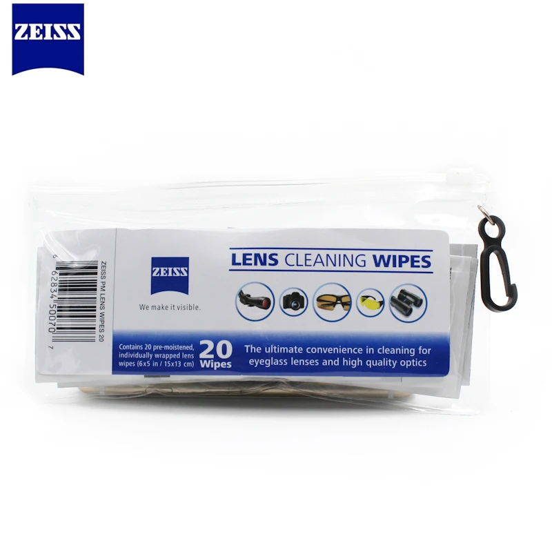 

Zeiss Pre-moistened Lens Wipes Cleaning for Eyeglass Lenses Sunglasses Camera Lenses Cell Phone Laptop Lens Clothes Pack of 20ct