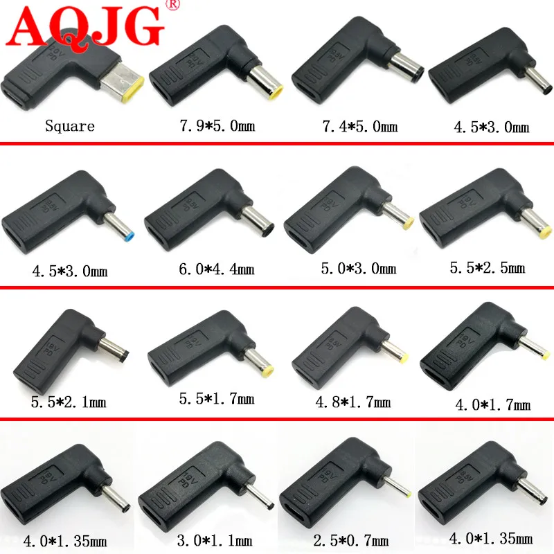 Адаптер для зарядного устройства ноутбука USB Type C гнездовой разъем постоянного