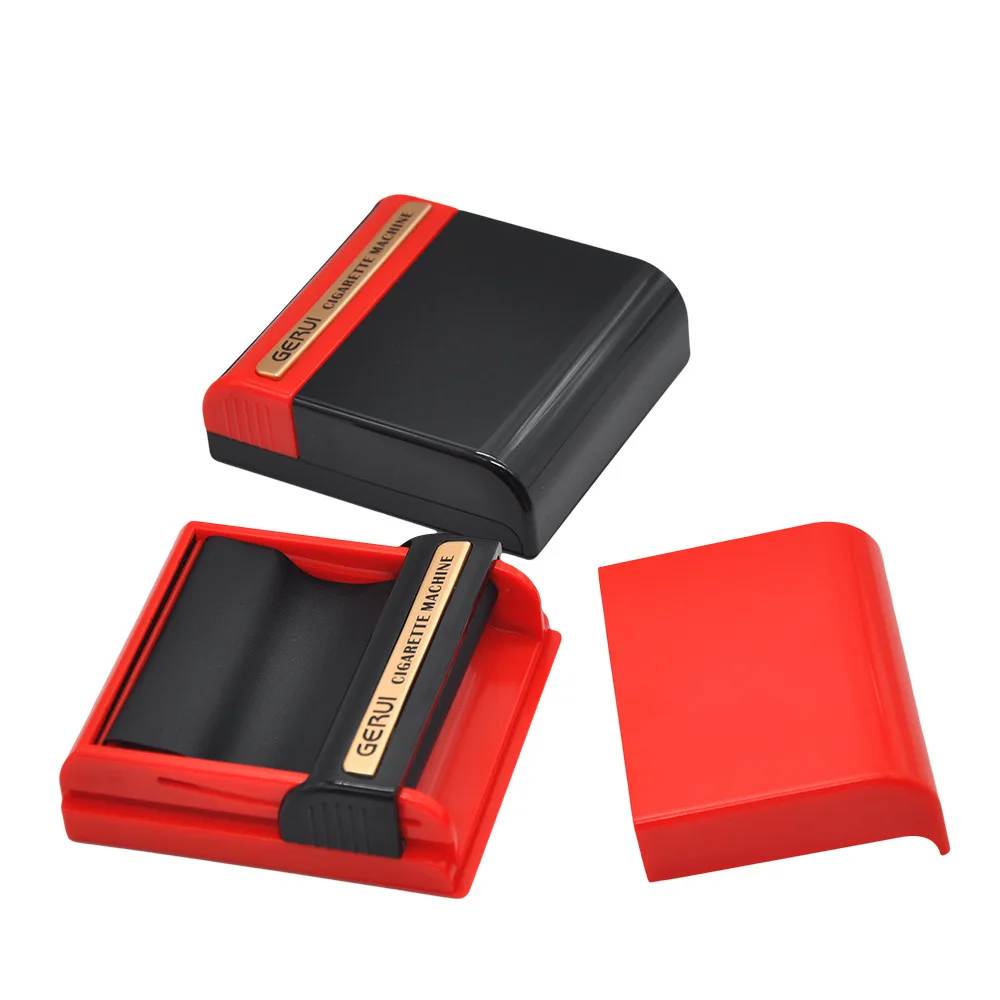 

1 pc Red Eco-Friendly MaterialCigarette Accessories Cigarette Rolling Machine Manual Tobacco Rolling Machine with Cigarette box