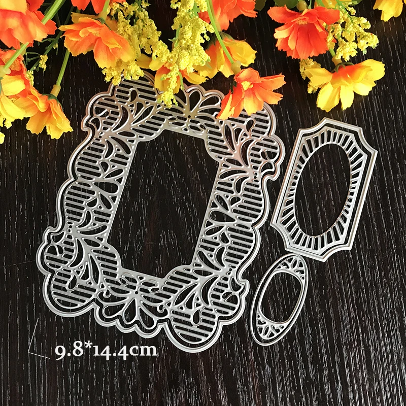 

New Lace Rectangle Metal Cutting Dies for Scrapbooking DIY Album Embossing Folder Paper Card Cake Maker Template Decor Stencils