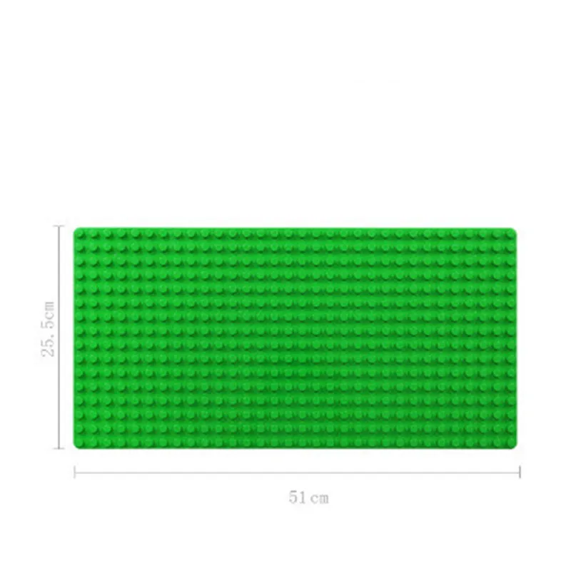 

Baseplate Building Blocks Toys 512 Duploe Big Bricks Base Plate 16*32 Dots 51*25.5cm Children LegoINGlys Compatible