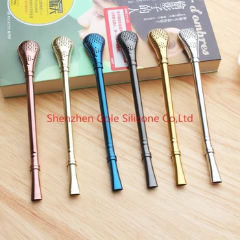 

500PCS Bar Stainless Steel Drinking Straw Filter Drinkware Handmade Yerba Mate Tea Bombilla Gourd Washable Practical Tea Tools