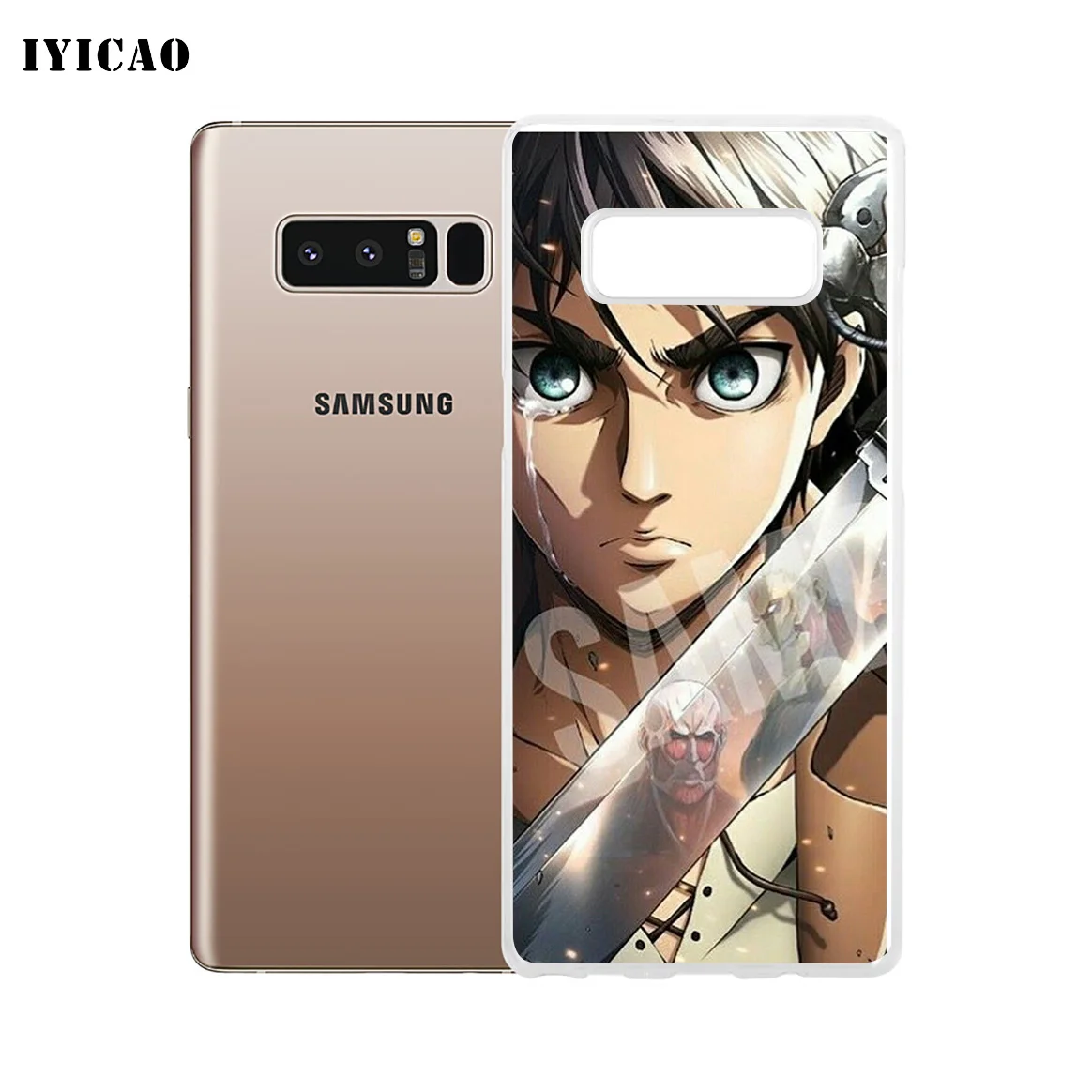 IYICAO Eren Jaeger Attack on Titan Мягкий силиконовый чехол для телефона samsung A5 A6 Plus A7 A8 A9 J3 J5 J7 Note 8