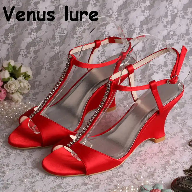 red sandals for wedding