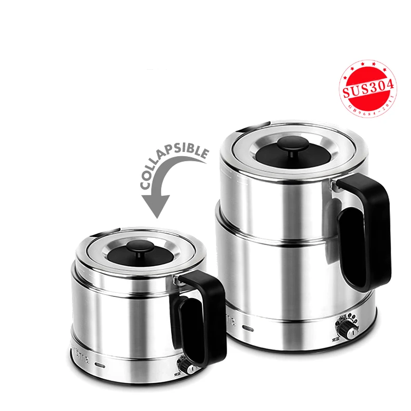 

110V~220V Household Folding Kettle Foldable Electric Kettle Portable Electric Kettles Stainless Steel Electric Water Kettle