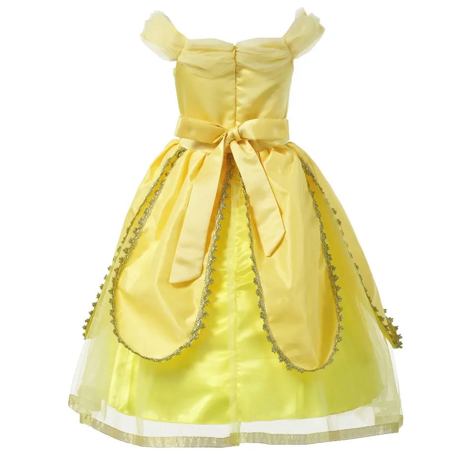 Girls Floral Summer Princess Belle Costume (2)