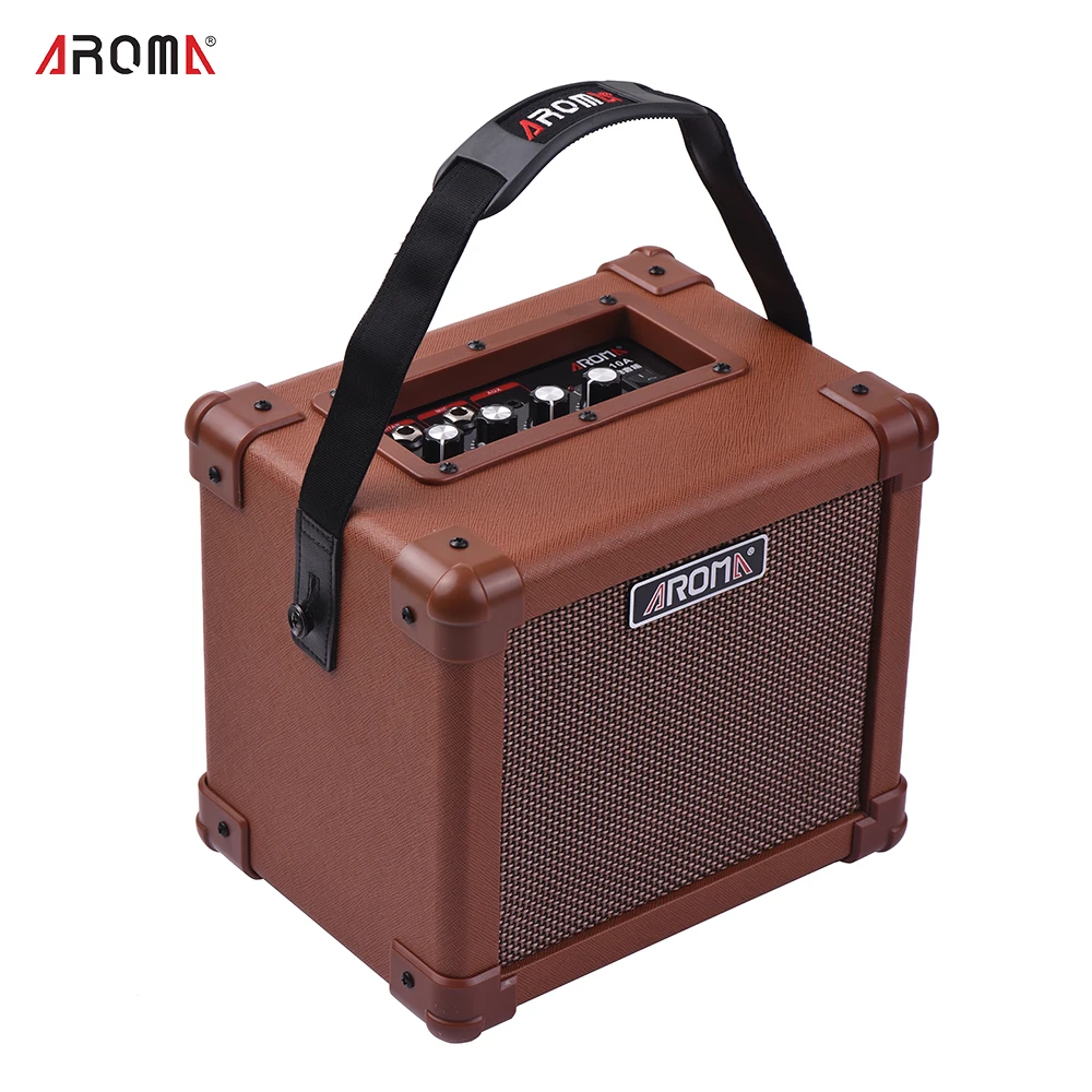 AROMA AG 10A Acoustic Guitar Amplifier Portable Guitar Amp Speaker 10W