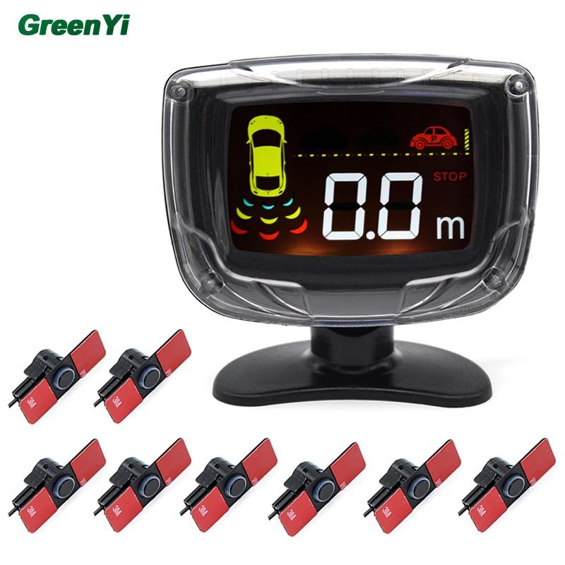 imágenes para 6 Unids o 8 Unids Coche 13mm Plana Original, Sensor de Aparcamiento con Zumbador Sistema de Radar de Reserva Reverso Del Monitor LCD 12 V 6 Colores imágenes para 6 Unids o 8 Unids Coche 13mm Plana Original, Sensor de Aparcamiento con Zumbador Sistema de Radar de Reserva Reverso Del Monitor LCD 12 V 6 Colores