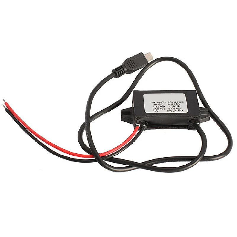 

Newest Car Charger DC Converter Module 12V To 5V 3A 15W with Micro USB Cable High Quality