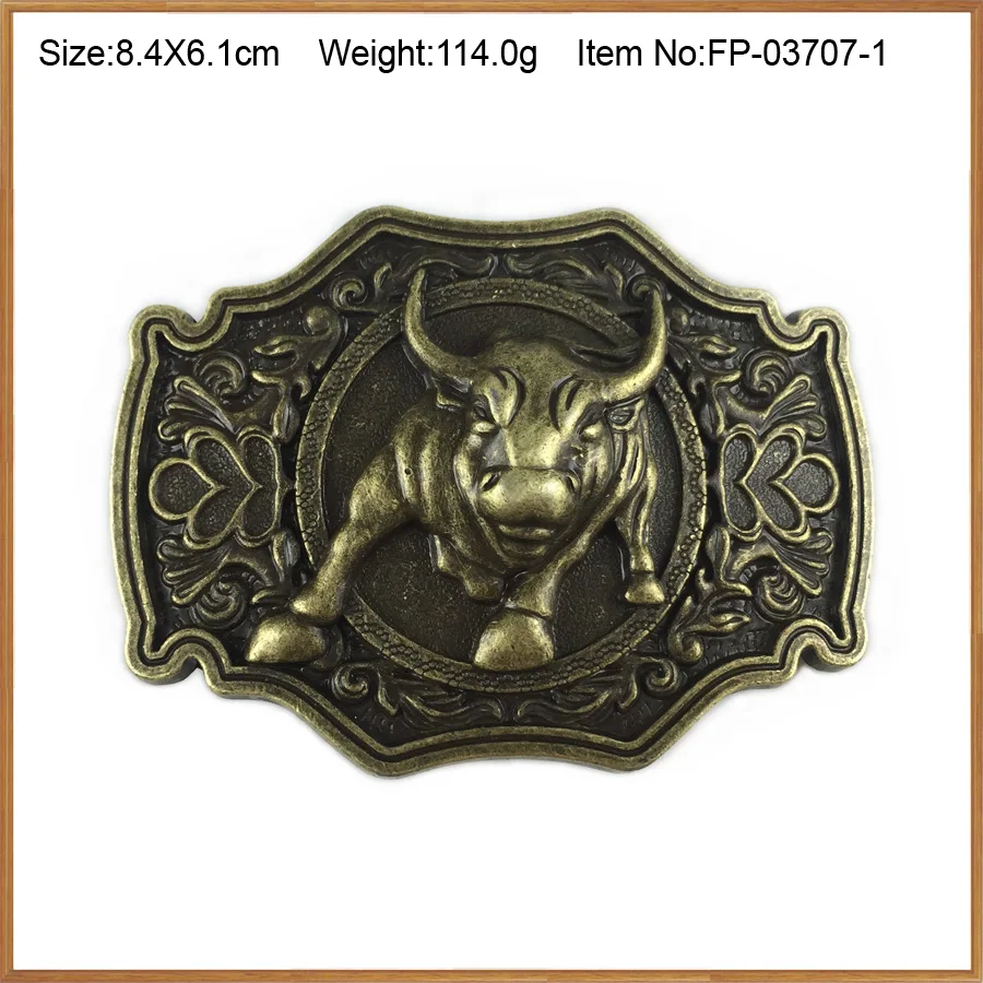 The Bullzine горячая Распродажа western bull ox мужской ремень с пряжкой 3 цвета FP-03707 подходит для 4 см Ширина ремня