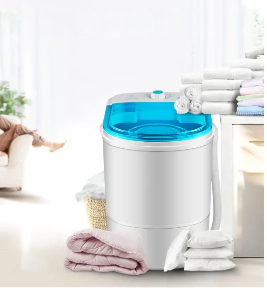 free shipping washing machine semi-automatic washing machine single-barrel washer 2KG Top Open Type Prevent winding wave wheel
