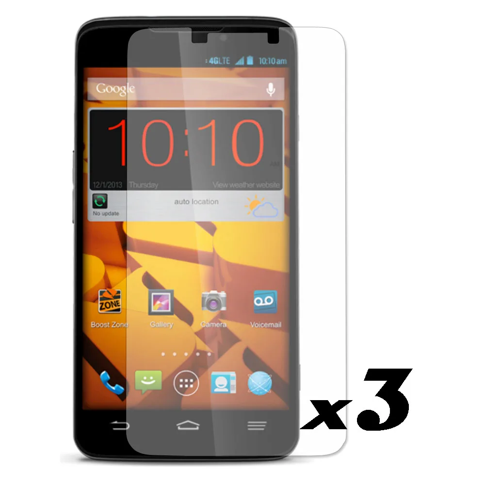 3PCS Clear High Quality LCD Screen Protector Guard Film For ZTE MAX