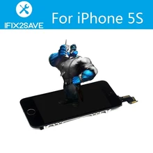 For iPhone 5S LCD Display Touch Screen Digitizer Assembly Small Part Front Camera Frame Home Button