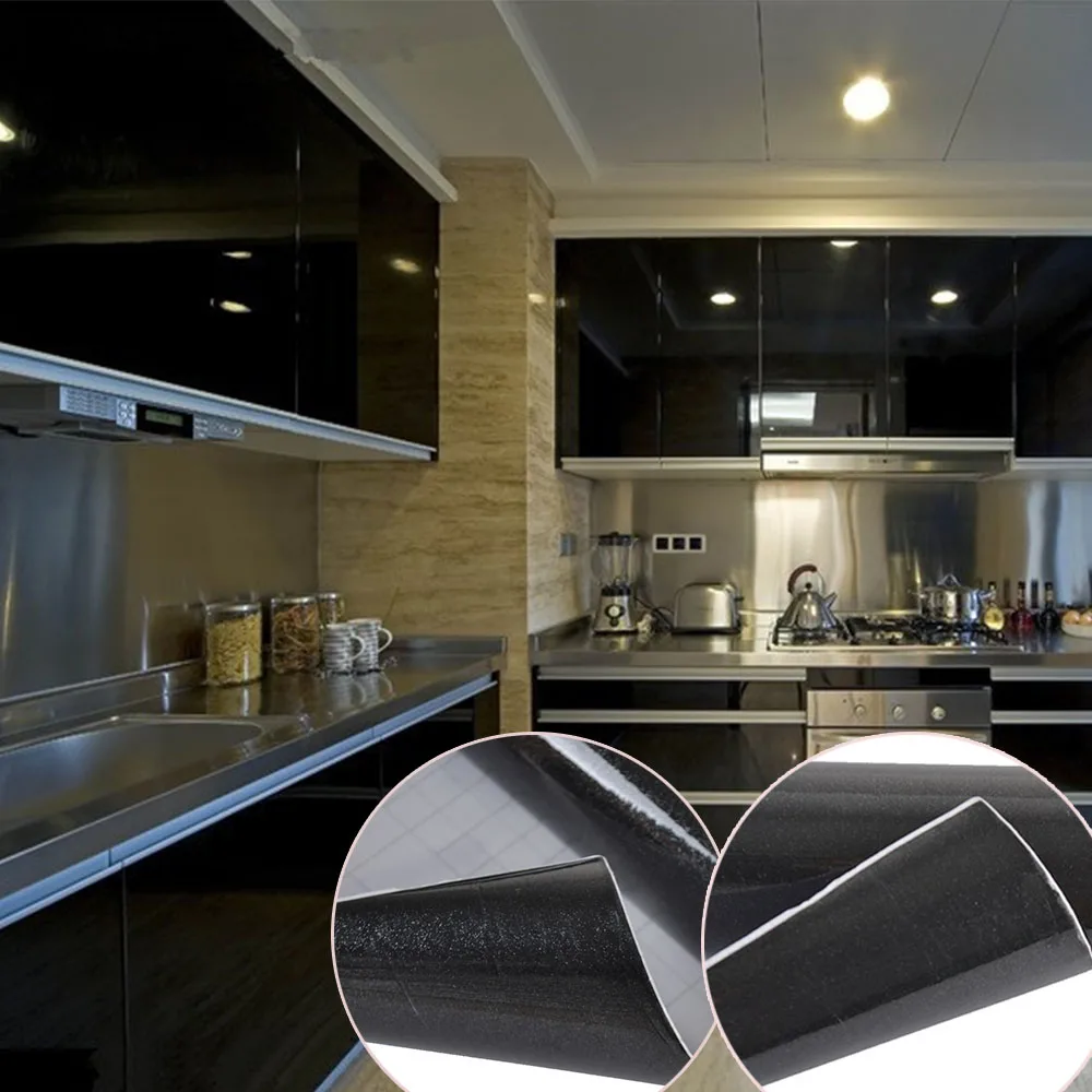 610 X 5 24 Gloss Self Adhesive Kitchen Cupboard Door Drawer 610 X 5 24 Gloss Self Adhesive Kitchen Cupboard Door Drawer Wardrobe Furniture Unit Cover White Black Red Champagne Wall Paper On Aliexpress Alibaba