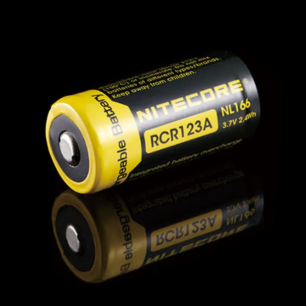 Топ продаж NITECORE NL166 650mAh 3,7 V 2.4Wh защищенный перезаряжаемый RCR123 16340 18350 литий-ионная батарея высокого стока устройство фонарик