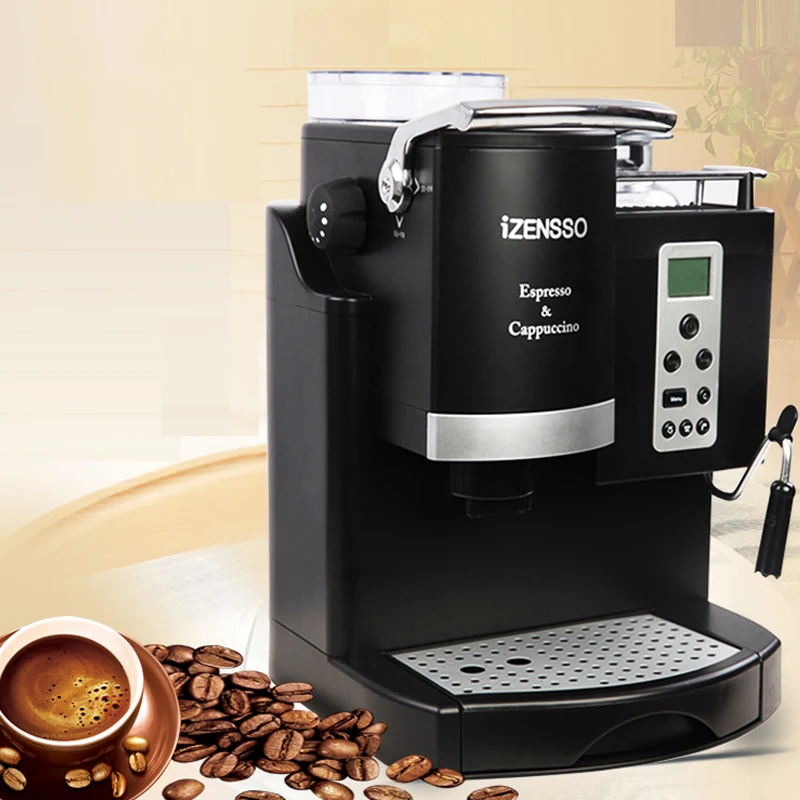 Автоматическая кофеварка эспрессо с функцией помола зерен и пенообразователя для молока домашняя Кофейня SN-3035