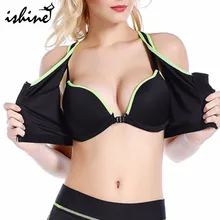 Женский бюстгальтер для йоги нескользящие кольца спортивные бюстгальтеры для повышенной нагрузки передняя молния фитнес Йога дышащий бесшовный тренажерный зал топы Ju1