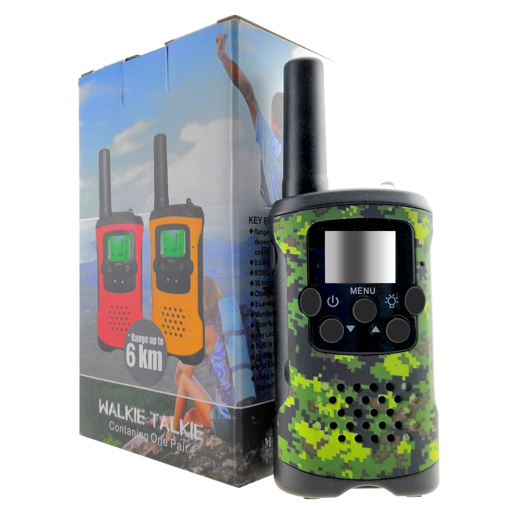 Portable Mini Kids Walkie Talkies Range up to 6km 8/20/22CH FRS/GMRS400-470MHZ Camo Two Way Radios Intercom Children Gifts Portable Mini Kids Walkie Talkies Range up to 6km 8/20/22CH FRS/GMRS400-470MHZ Camo Two Way Radios Intercom Children Gifts