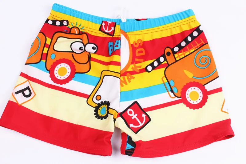 Цельный Детский Эластичный пляжный купальный костюм для мальчиков с принтом героев мультфильмов; купальные штаны; шорты; детские плавки для мальчиков; цвет в случайном порядке