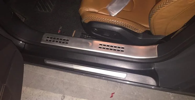 

For AUDI TT 2009-2015 Stainless Steel Scuff Plate Door Sill Cover Ultrathin Threshold Strip Welcome Pedal