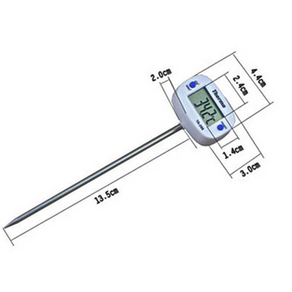 Пищевой термометр ручка игольчатый зонд Тип Электронный цифровой дисплей жидкое масло для барбекю датчик температуры