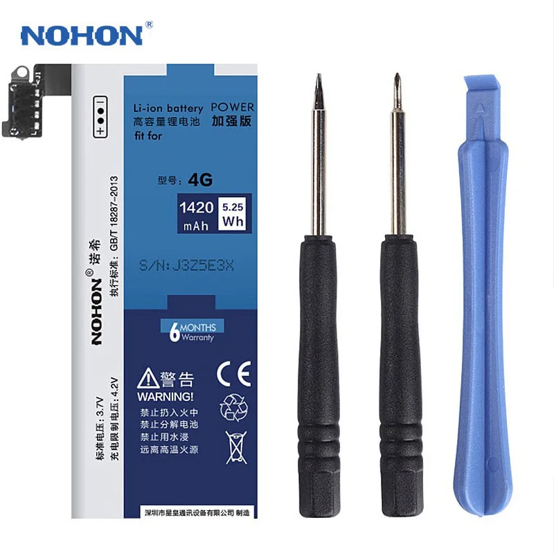 Nohon аккумулятор для iPhone 5 6 4 4S SE Batteria iPhone5 iPhone6 Замена высокого Ёмкость мобильного