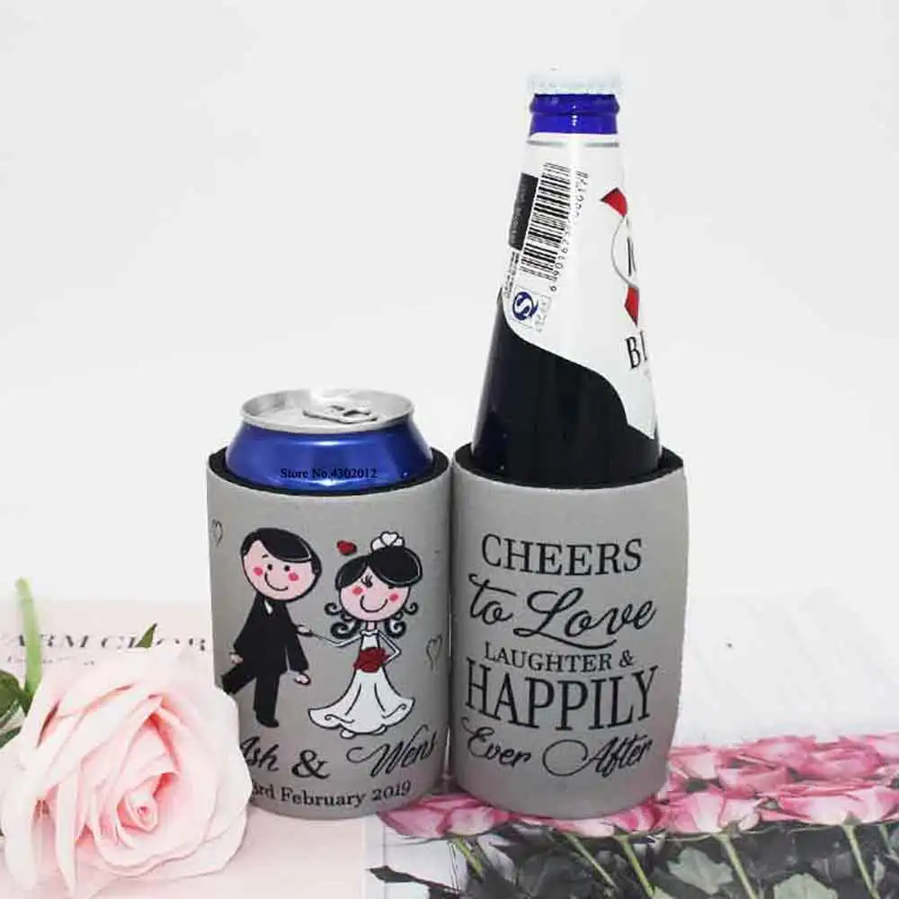 

100pcs Custom Australia Stubbys Holder Printing Logo Wedding Gifts Can Cooler Neoprene Ice Pack Thermos Insulated Beer Can Cover