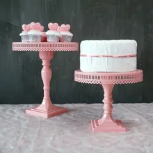 Розовый десерт блюдо Искусство торт тарелка Железный торт свадебный реквизит свадебный десертный стол высокая точка Снэк рамка