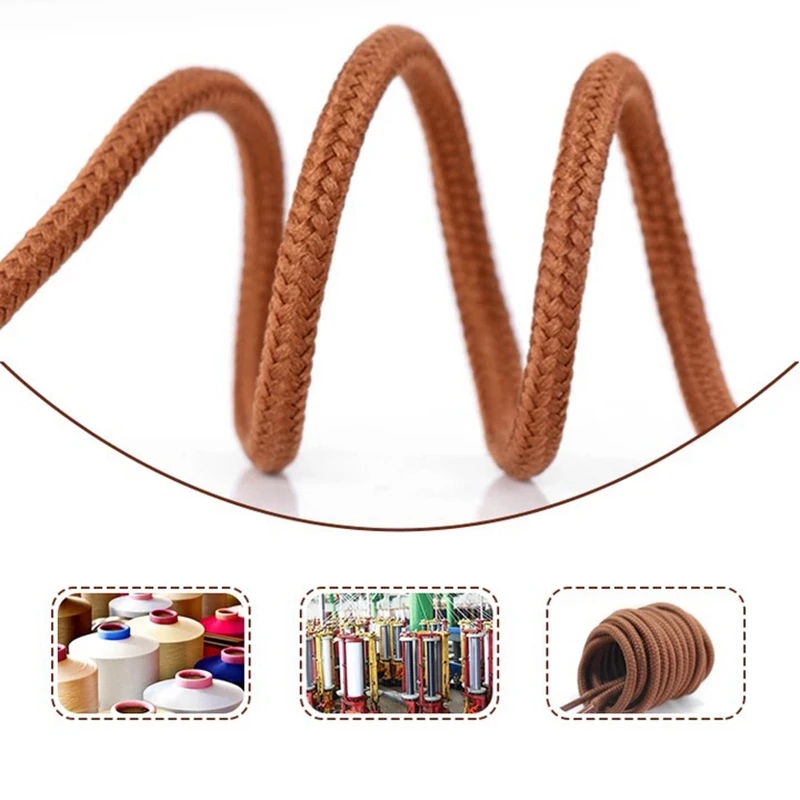 1Pair Classic Round Shoelaces Polyester Solid Shoe laces Off White Outdoor Leisure Sneakers Shoelace 90cm/120cm/150cm  21 Colors