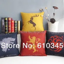 45x45 см Игра престолов домашний декор подушка из льняного полотна Подушка диванные подушки декоративная подушка