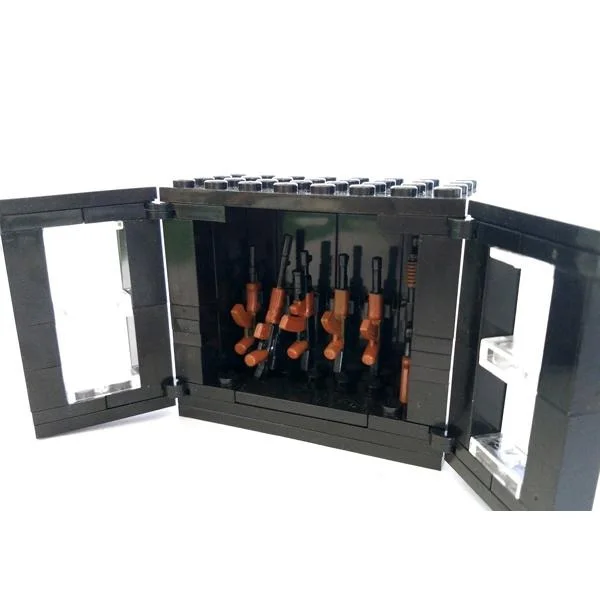 

Gun Storage box Building Blocks Gun Military Weapons accessories City police playmobil SWAT mini figures Original Toys sets