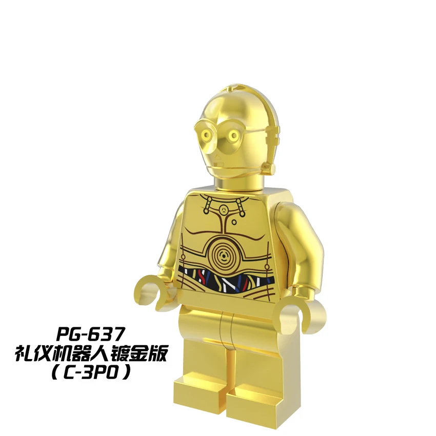 

PG637 C-3PO Chrom Silver Star Wars Single Sale Limited Edition Collection Building Blocks Best Children Gift Toys
