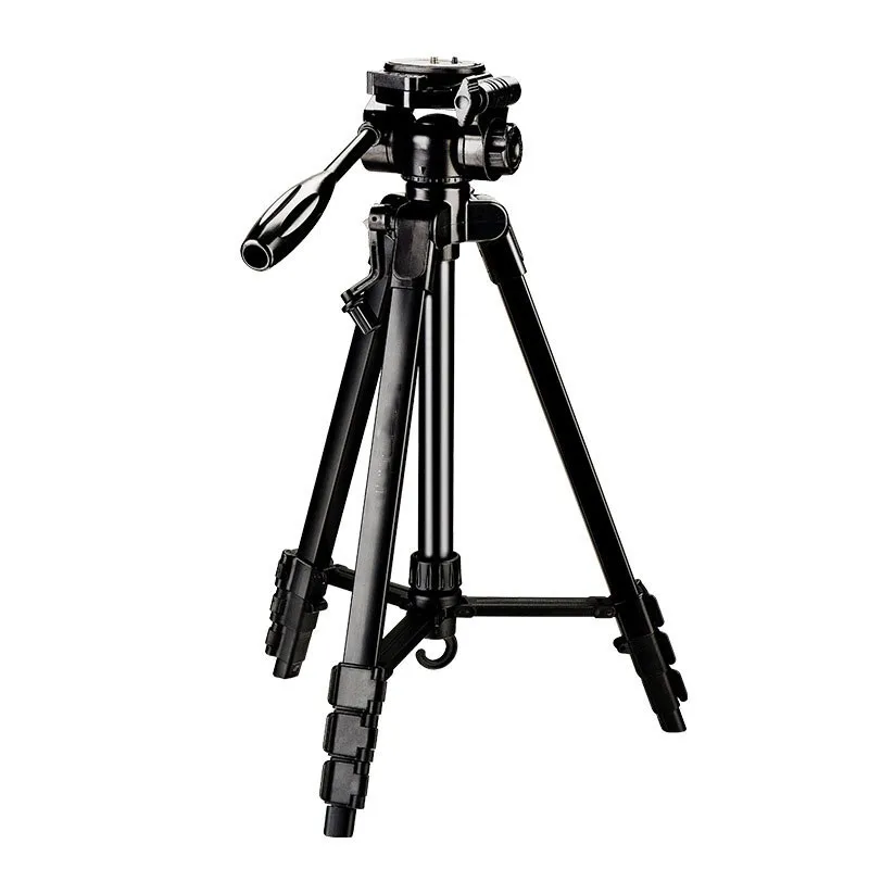 Protable Lightweight Aluminum Camera Tripod with Rocker Arm Carry Bag