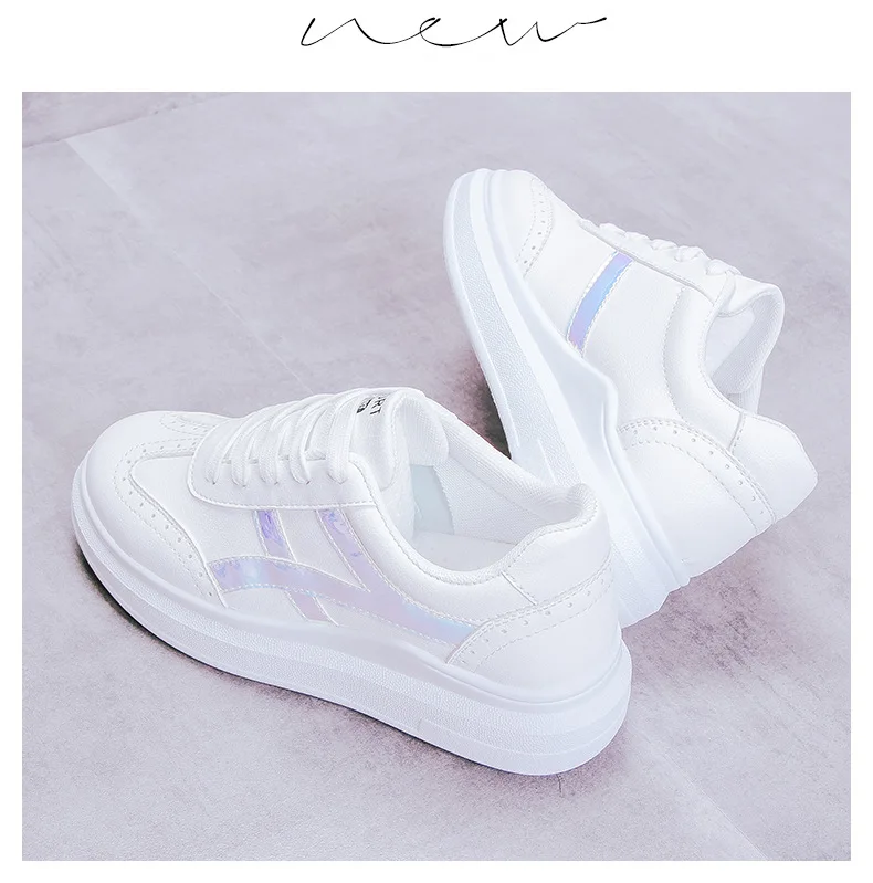 forme De 2018 Casual Épais Sauvage 2 1 3 Chaussures Plate Confortable Bas Respirant Femmes Blanc Étudiant ERwYwCqpH