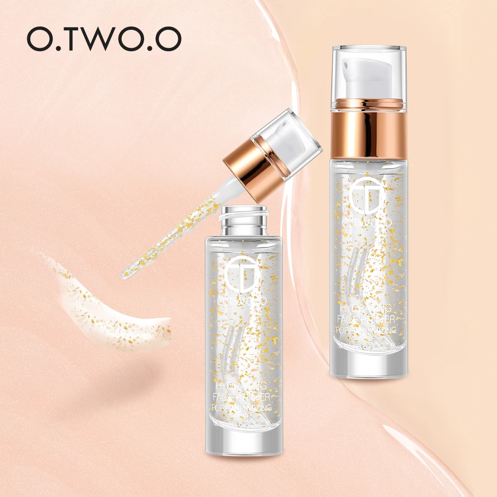 

O.TWO.O Professional Makeup Primer Face Care Anti-Aging Moisturizer Essential Oil Makeup Base Liquid 24k Rose Gold Elixir 18ml