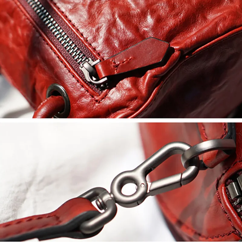 AETOO Leather fashion retro slant strap female bag, handmade cowhide simple shoulder bag, pillow bag, lady portable Satchel