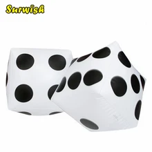 2 шт 30*35 смпластиковый надувной воздушный шар в форме игровой кости бассейн вечерние игрушки декорация комнаты-белый+ черный