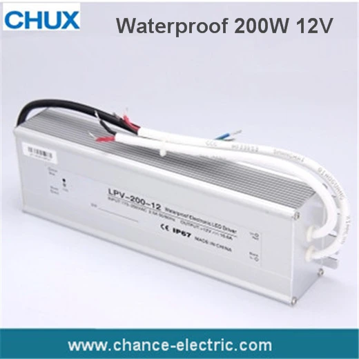 

LED Water-Proof Type driver switching mode Power Supply SMPS 200w 12v (LPV-200W-12V)
