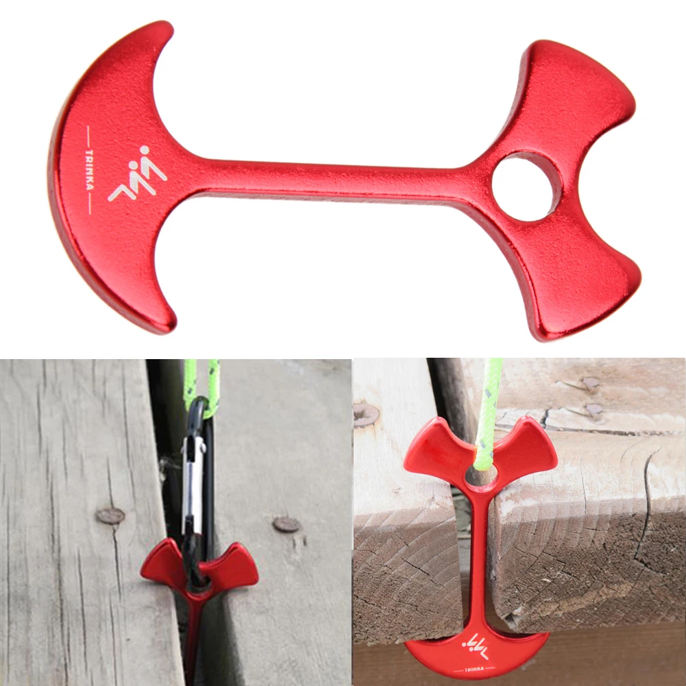  8pcs Floor Nail Camping Wedding Tent Peg Path Deck Camp Wind Rope Chains Aluminum  Linked Herringbone Nails ISP