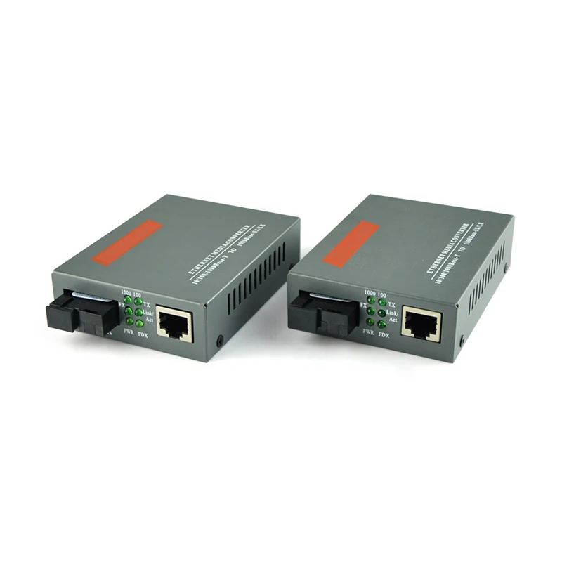 1 пара HTB-GS-03 A/B 10/100/1000M волоконно-оптический приемопередатчик однорежимный одинарный волоконно SC Порты и разъёмы 20KM быстрой передатчик эфирной сети с медиумом