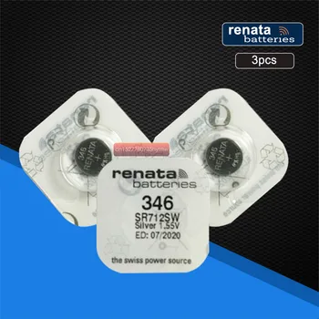 

3pack Renata 346 100% Original Brand New LONG LASTING SR712SW SR712 RENATA Watch Battery Button Coin Cell Swiss Made
