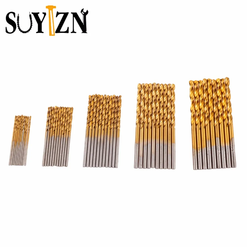 50Pcs Mini Drill Bits 1/1.5/2/2.5/3mm Round Handle HSS Drill Bit Set