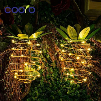 

LED String Garland Christmas Fairy Light Hangable Pineapple Solar Powered Lamp IP45 Home Garden Party Outdoor Holiday Decor 2pcs