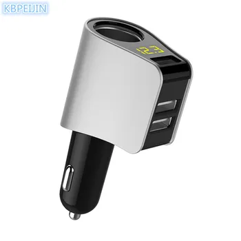 

HO 3USB Car Charger Display Voltage Current LED Voltage detection for fiat punto 500 bravo freemont stilo panda Accessories