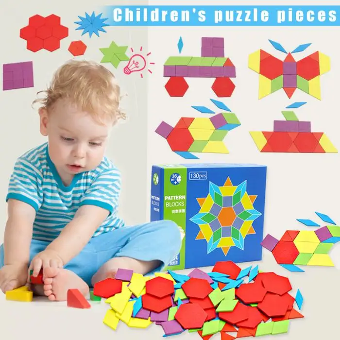 Деревянный пазл Монтессори, детские игрушки, головоломки, формы, разделяемые 130 паззл, 24 дизайна M09