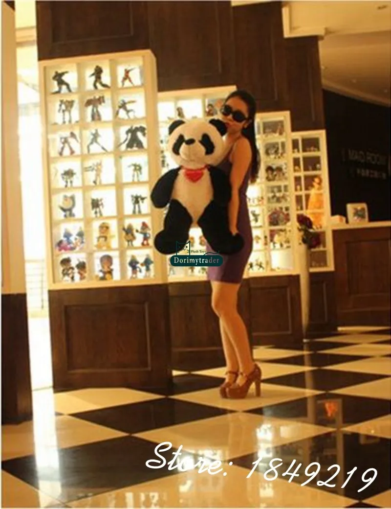 Dorimytrader Jumbo Plush Soft Animal Panda Toy Giant Stuffed Cartoon Heart Panda Doll Great Baby Gift Free Shipping DY61125 (19)